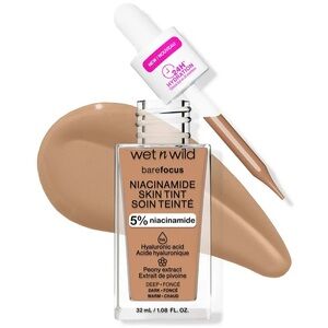 Wet N Wild Bare Focus Niacinamide Skin Tint - Deep, NEW